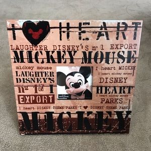 Disney Parks Mickey Letter Press Frame 12” by 12” NIB